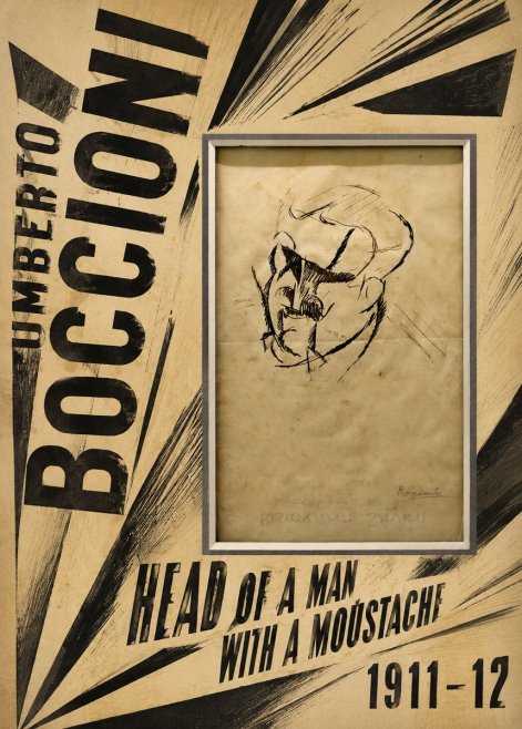 Umberto Boccioni Head of a Man with a Moustache No5 - Poster