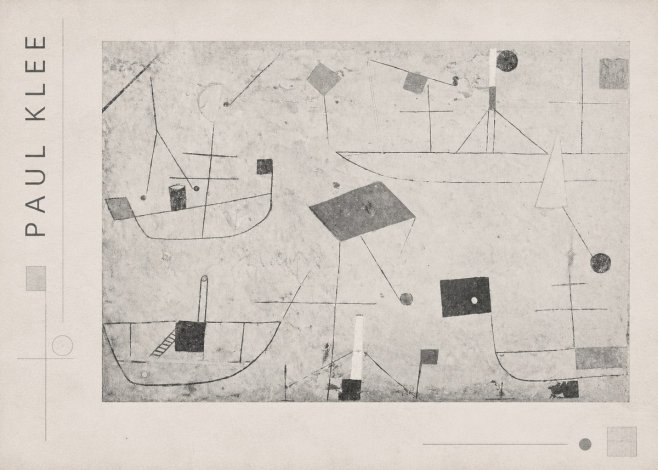 Paul Klee Seascape with Boats No4 - Poster