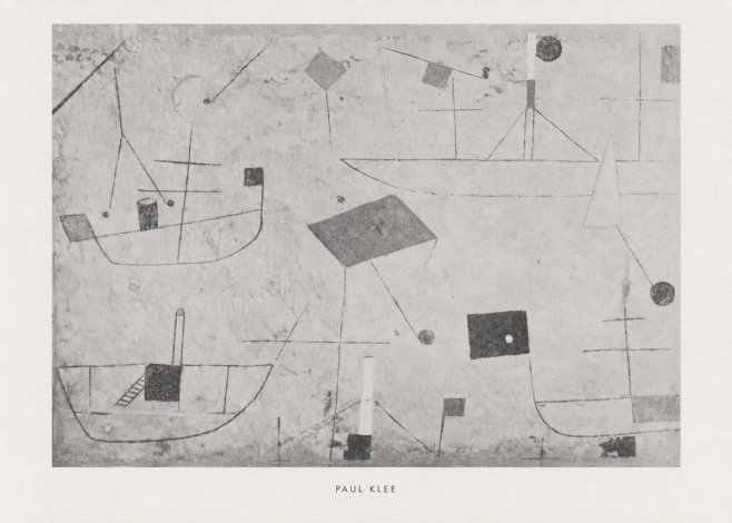 Paul Klee Seascape with Boats No6 - Poster