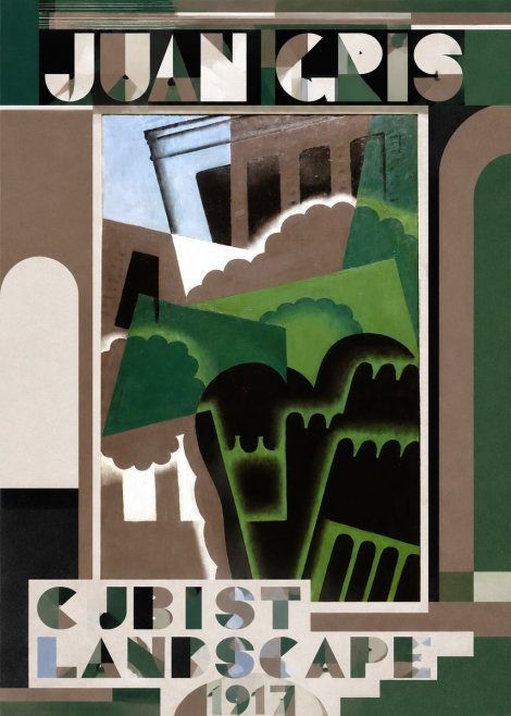 Juan Gris Cubist Landscape No4 - Poster