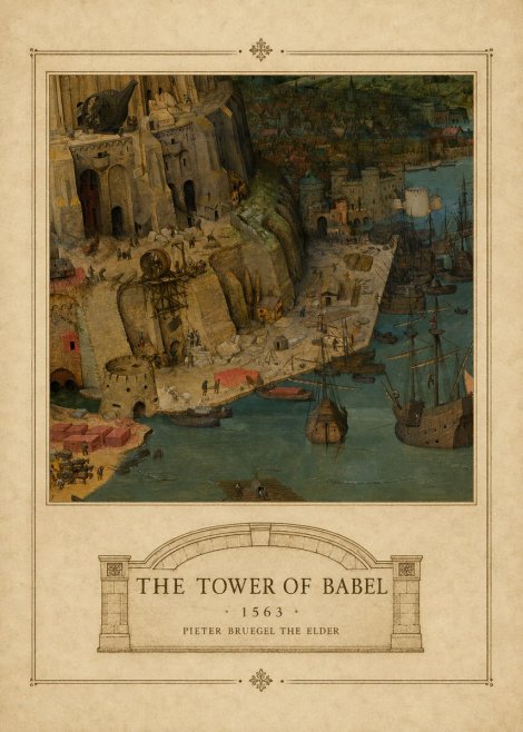 Pieter Bruegel The Tower of Babel VI No4 - Poster