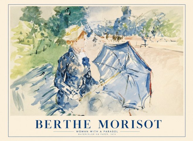 Berthe Morisot Woman with a Parasol No1 - Poster