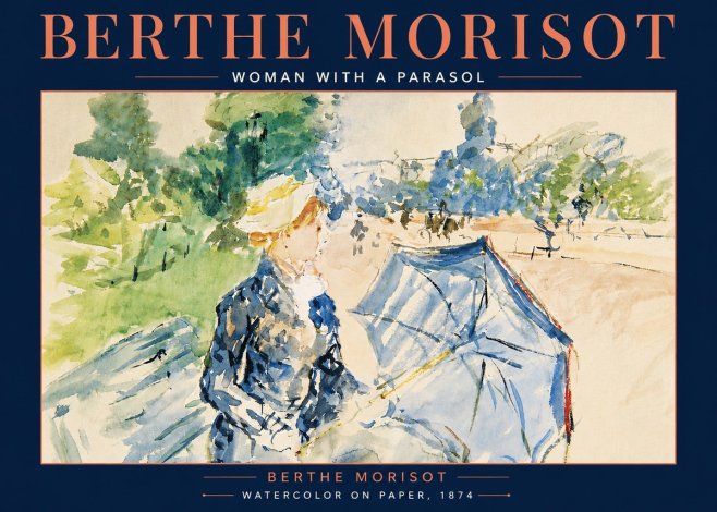 Berthe Morisot Woman with a Parasol No5 - Poster