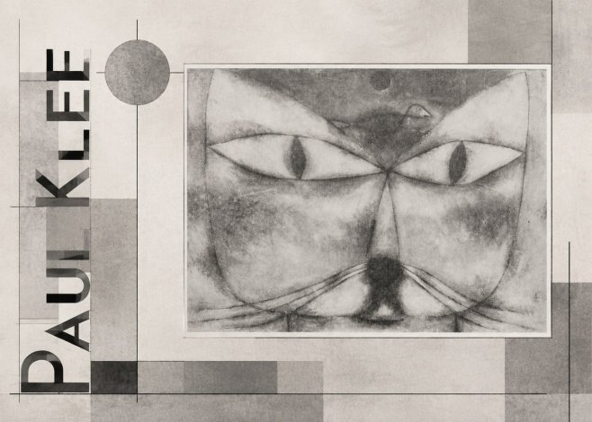 Paul Klee Cat and Bird No6 - Poster