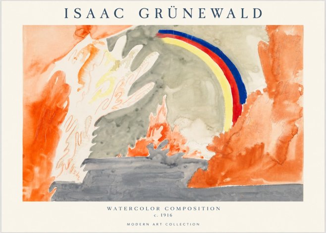 Isaac Grünewald Watercolor Composition No1 - Poster