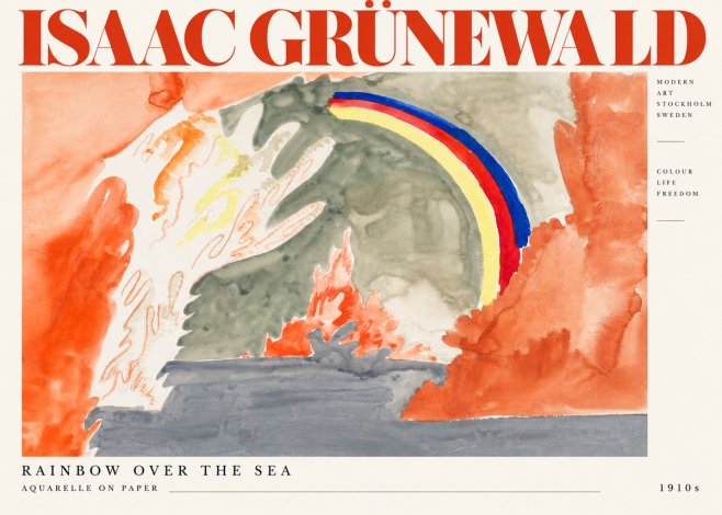 Isaac Grünewald Watercolor Composition No3 - Poster
