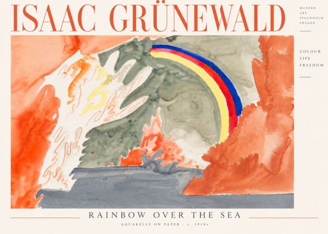 Isaac Grünewald Watercolor Composition No5 - Poster