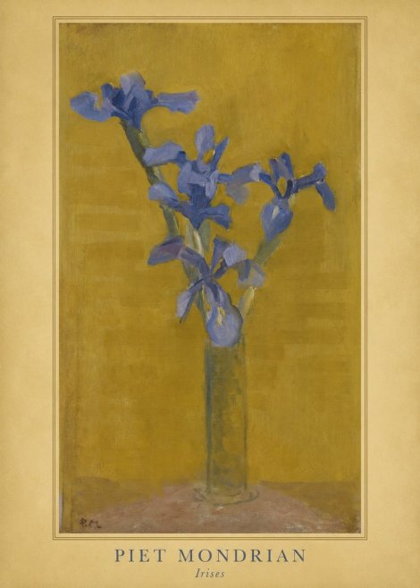 Piet Mondrian Irises No3 - Poster