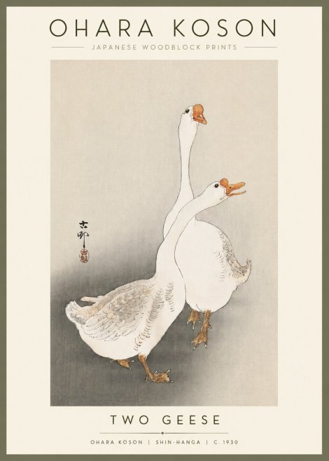 Ohara Koson Two Geese No2 - Poster