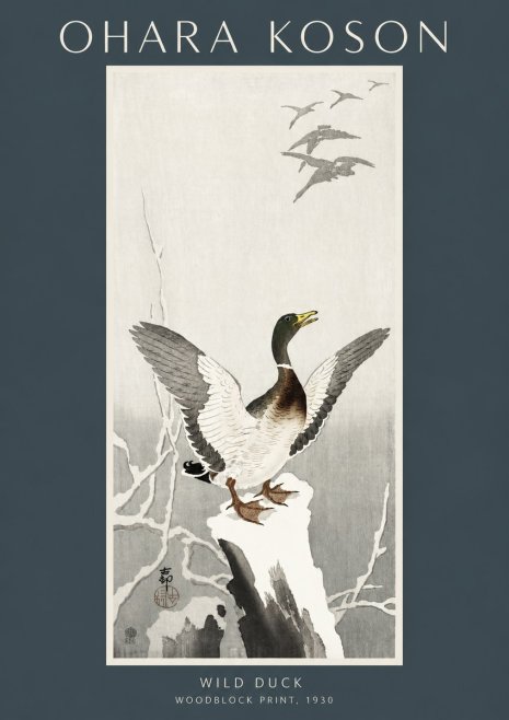 Ohara Koson Wild Duck No2 - Poster