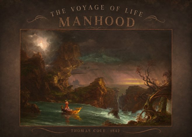 Thomas Cole The Voyage of Life: Manhood I No3 - Poster