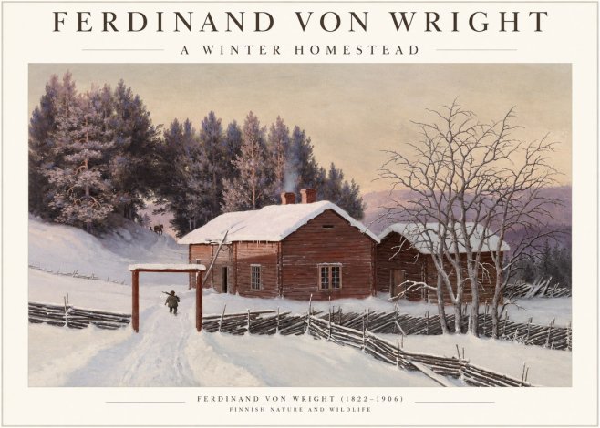 Ferdinand von Wright Winter at the Forest Edge No2 - Poster