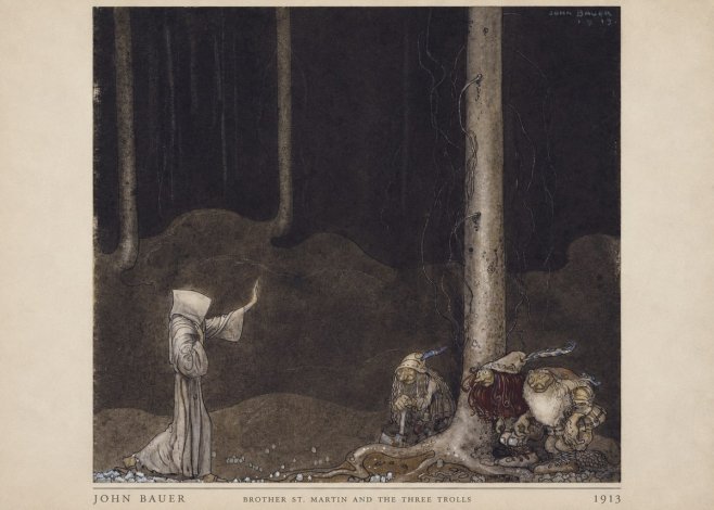 John Bauer Brother St. Martin and the Three Trolls No4 - Poster