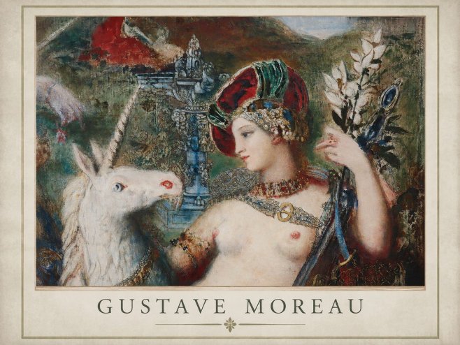 Gustave Moreau The Unicorns I No1 - Poster