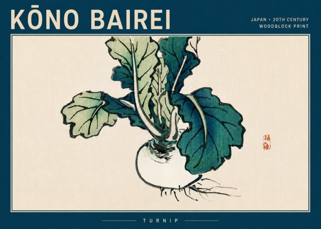 Kōno Bairei Turnip No5 - Poster