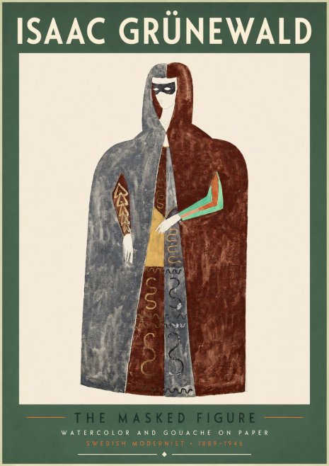 Isaac Grünewald The Masked Figure No4 - Poster