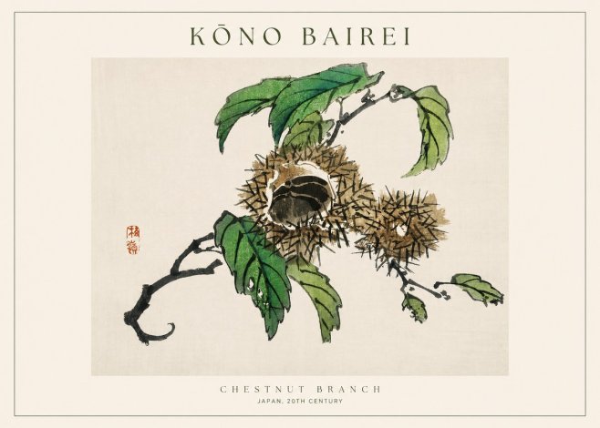 Kōno Bairei Chestnut Branch No1 - Poster