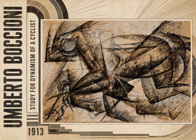 Umberto Boccioni Study for Dynamism of a Cyclist No2 - Poster