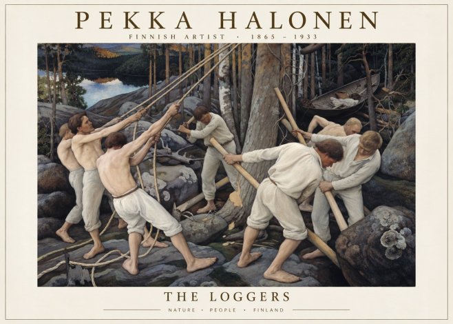 Pekka Halonen The Loggers No1 - Poster