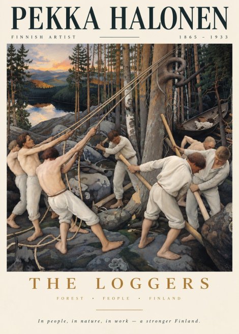Pekka Halonen The Loggers No5 - Poster