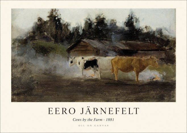 Eero Järnefelt Cows by the Farm · 1881 No1 - Poster