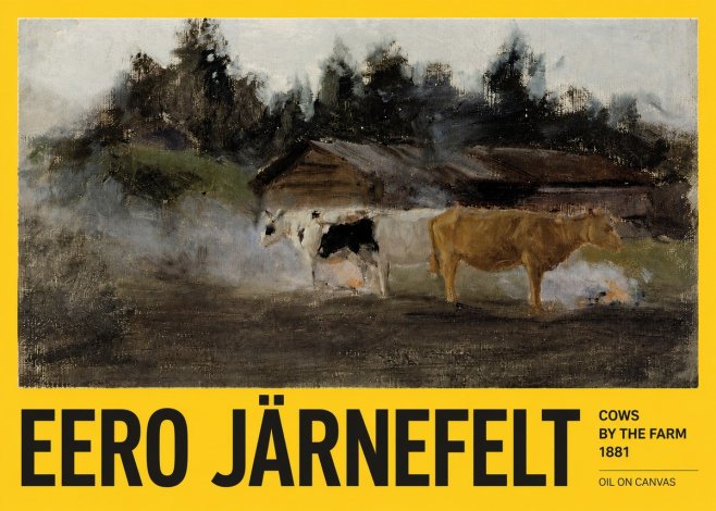Eero Järnefelt Cows by the Farm · 1881 No4 - Poster