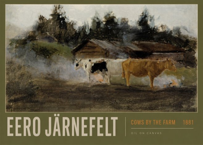 Eero Järnefelt Cows by the Farm · 1881 No6 - Poster
