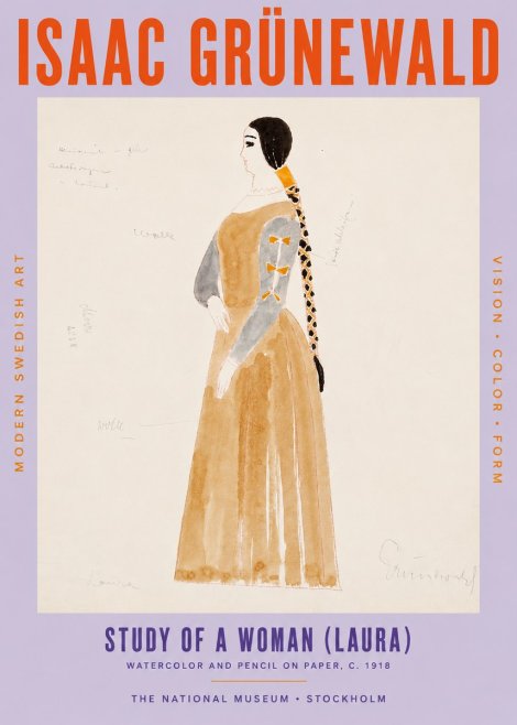 Isaac Grünewald Study of a Woman (Laura) No5 - Poster