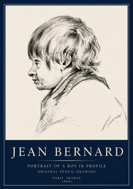 Jean Bernard Portrait Study II No5 - Poster