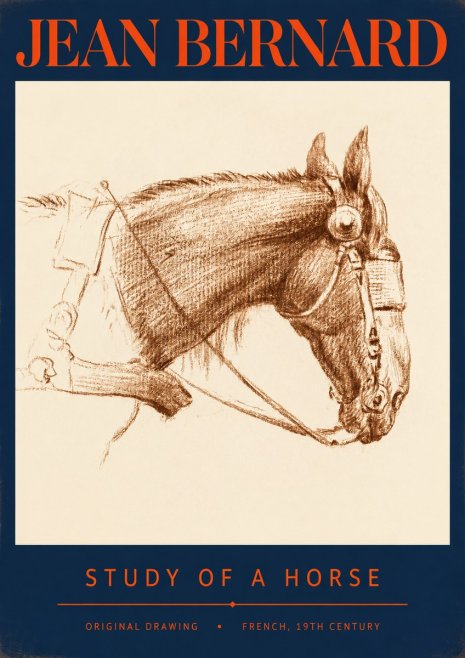 Jean Bernard Equine Study No3 - Poster