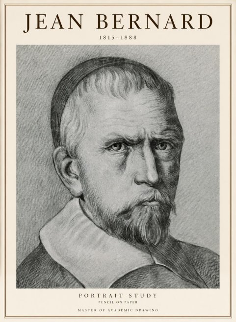 Jean Bernard Portrait Study IV No1 - Poster