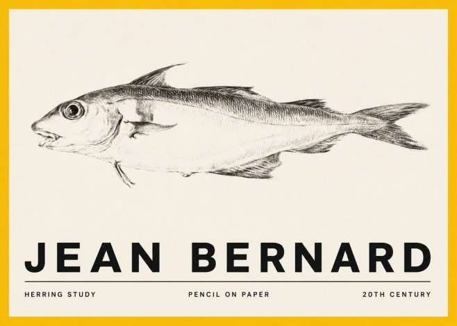 Jean Bernard Herring Study No5 - Poster