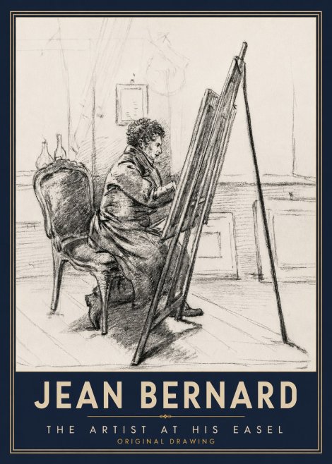 Jean Bernard The Artist at His Easel No3 - Poster