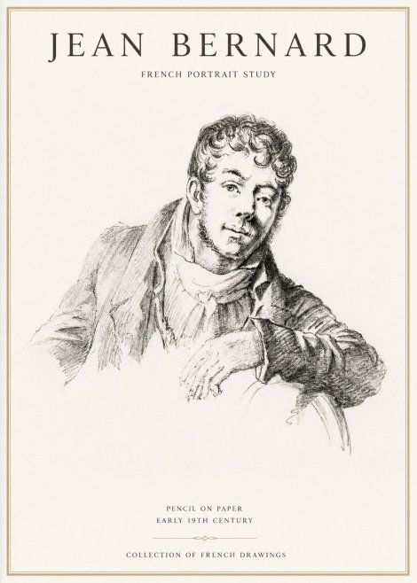 Jean Bernard French Portrait Study No1 - Poster