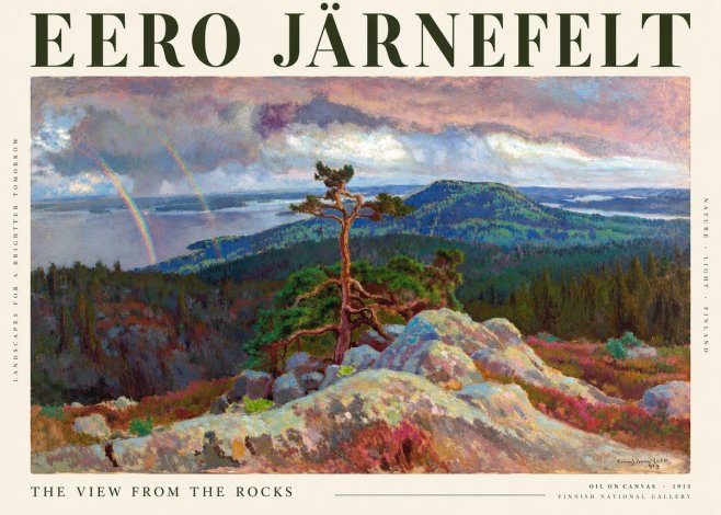Eero Järnefelt Landscape with Rainbow, 1915 No4 - Poster