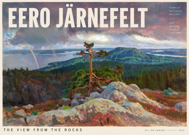 Eero Järnefelt Landscape with Rainbow, 1915 No6 - Poster