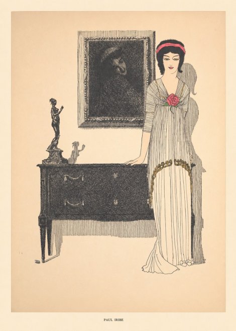 Paul Iribe Woman with Rose No5 - Poster