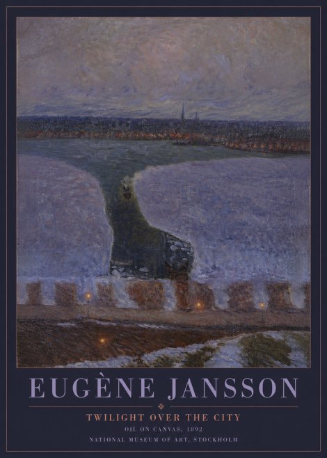 Eugène Jansson Twilight over the City No4 - Poster