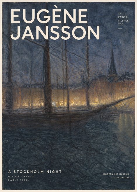 Eugène Jansson Evening on the Water No6 - Poster