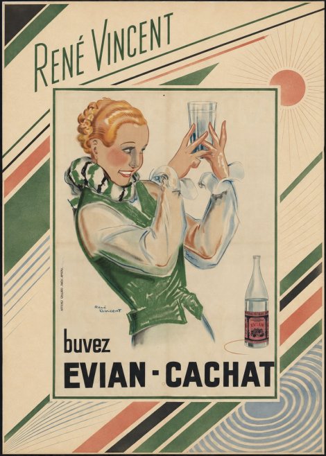 René Vincent Evian - Cachat No5 - Poster