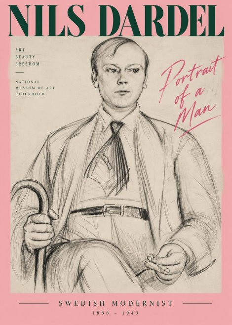 Nils Dardel Portrait of a Man No4 - Poster