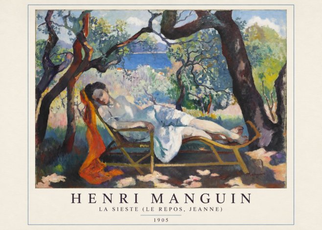 Henri Manguin La Sieste (Le Repos, Jeanne) No4 - Poster