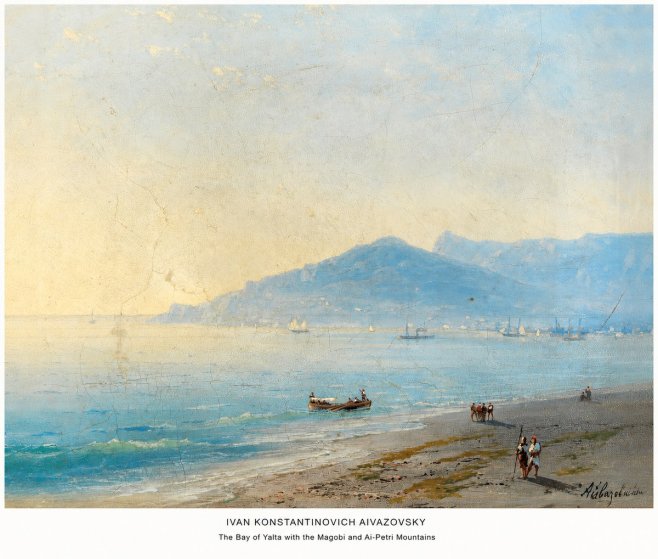 Ivan Konstantinovich Aivazovsky The Bay of Yalta with the Magobi and Ai-petri Mountains No5 - Poster