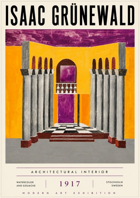 Isaac Grünewald Architectural Interior No6 - Poster