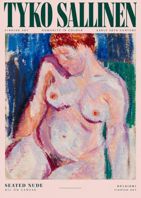 Tyko Sallinen Seated Nude No5 - Poster