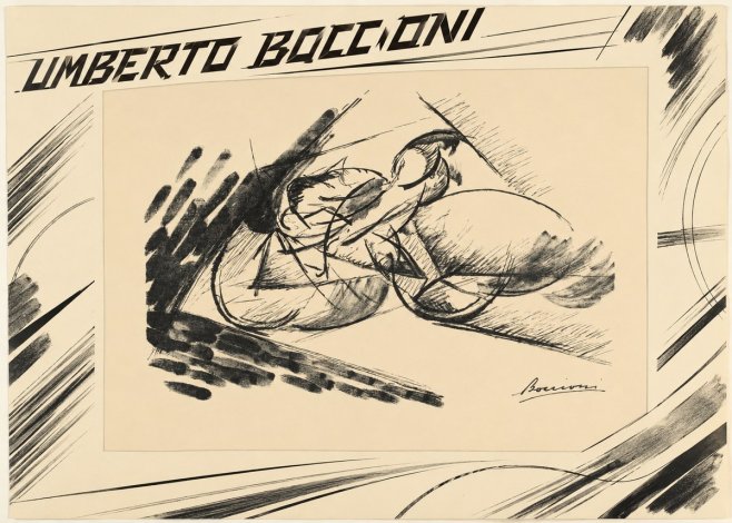 Umberto Boccioni Dynamism of a Cyclist I No2 - Poster