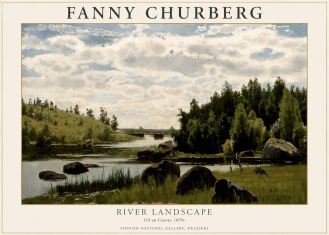Fanny Churberg River Landscape No1 - Poster