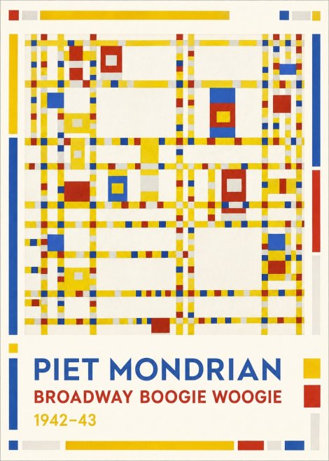 Piet Mondrian Broadway Boogie Woogie No1 - Poster
