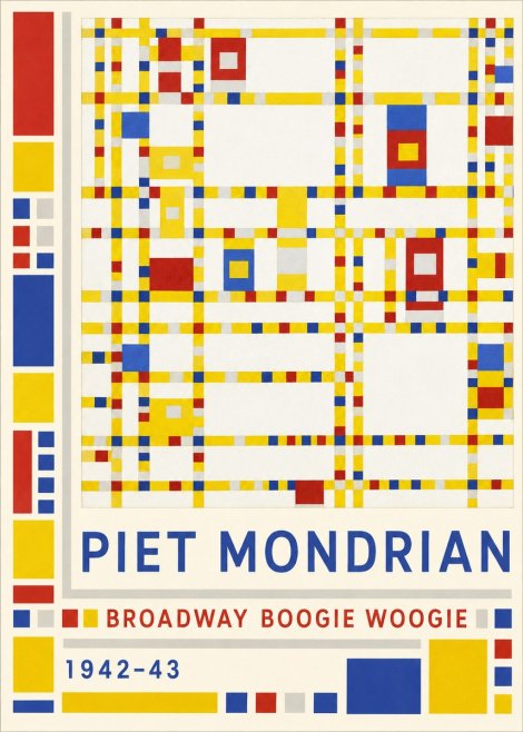Piet Mondrian Broadway Boogie Woogie No2 - Poster