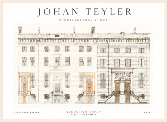 Johan Teyler Elevation Study No1 - Poster